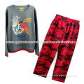 Boy's Cotton Embroidered Long-sleeved Top and Pants, OEM and ODM Orders are Welcome